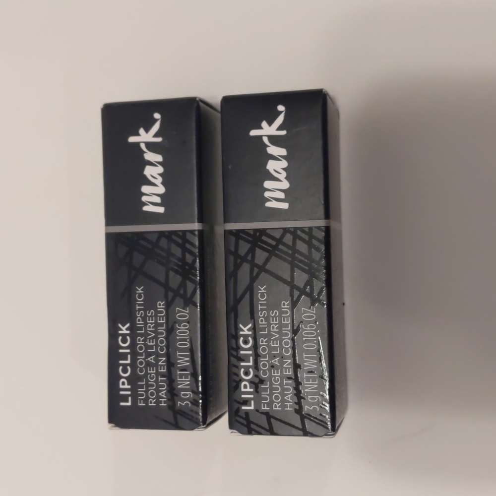 2 Avon MARK Lipclick Full Color Lipstick New Unopened Box Mischief Gamine